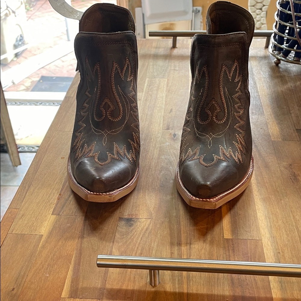 Ariat Dark Brown Western Ankle Booties